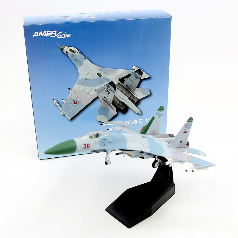 amer苏联su-27sk侧卫战斗机36#巴伦支海手术刀 苏27飞机模型1/100