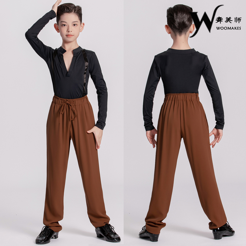 舞美师男拉丁舞练习套装分体