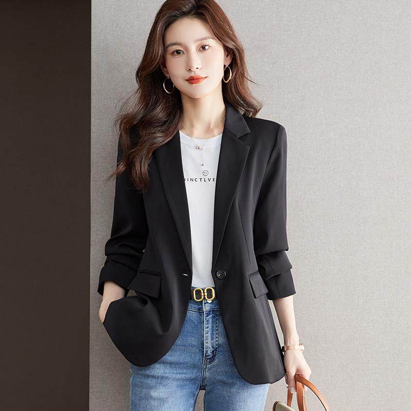 西服外套女2025新款春秋季韩版气质高级感长袖小西装修身职业装