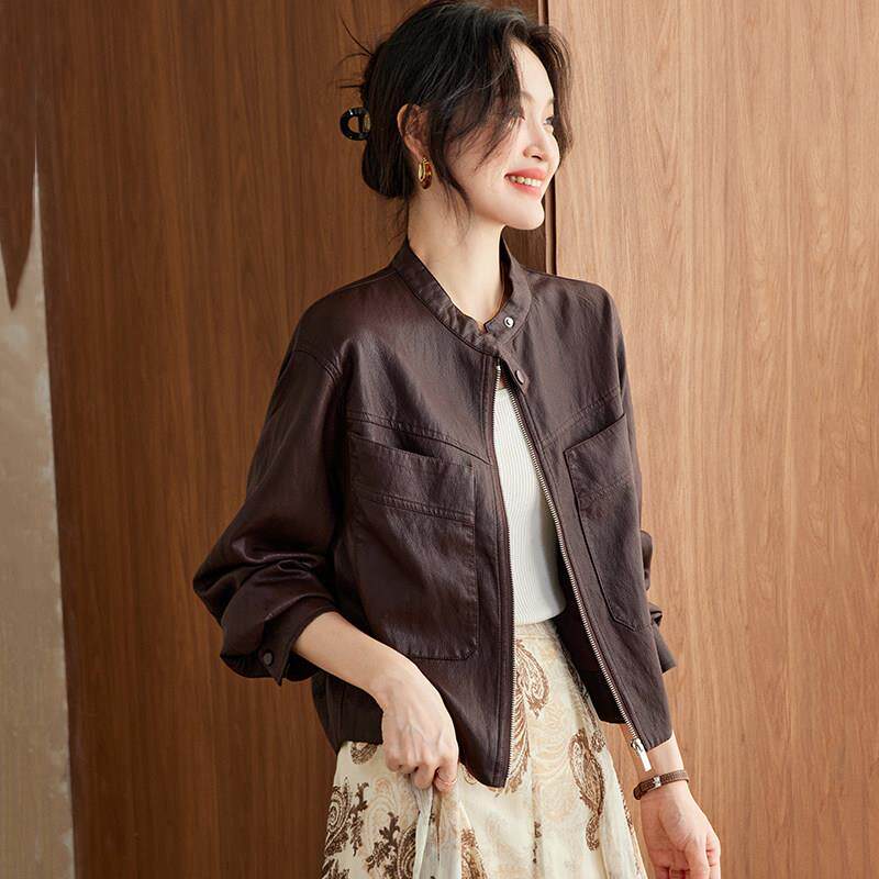 皮衣外套女春秋季2025新款今年流行高级感小个子酷飒风皮夹克上衣