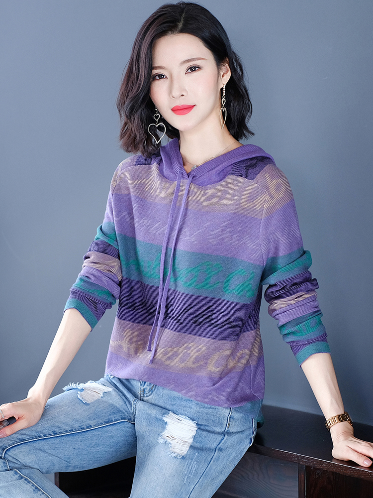 连帽卫衣女薄款秋款2023年新款女装爆款秋季女士带帽时尚洋气上衣