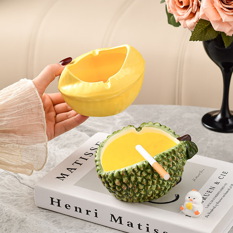 高级感ins陶瓷烟灰缸防飞灰