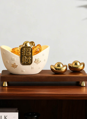 入户钥匙收纳聚宝盆摆件