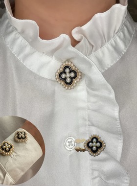 Button Covers 跨境小香风衬衫扣，钻饰纽扣套，袖扣，乌龟夹扣套