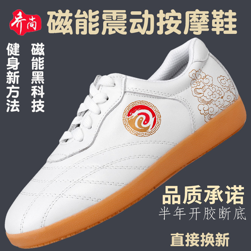 乔尚磁能振动健康养生真皮太极鞋男女八段锦站桩太极拳按摩练功鞋