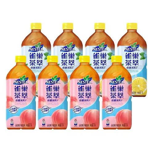 雀巢茶萃运动桃子清乌龙低糖冰极柠檬茶1L升大瓶装混合果汁茶饮料