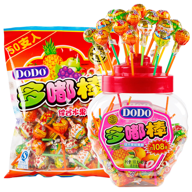 徐福记棒棒糖1026g桶装