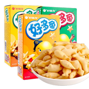 好丽友好多鱼盒多口味解馋组合儿童休闲膨化零食大礼包正品包邮