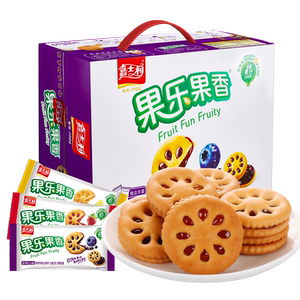 嘉士利果乐果香果酱夹心饼干680g糕点心休闲儿童零食食品小吃送礼