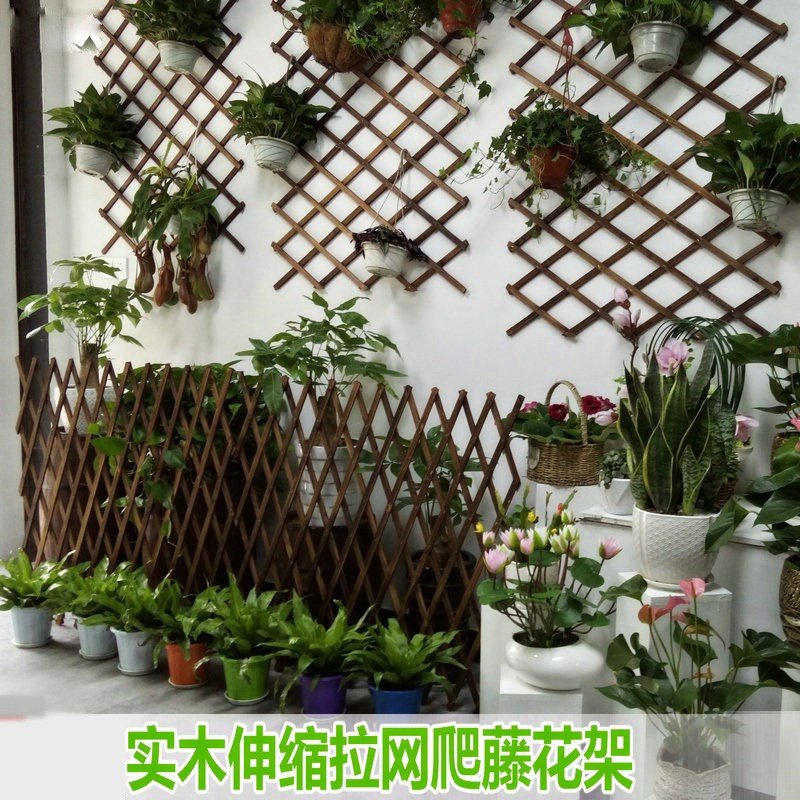 现货速发大号展示架花架窗外花槽清新墙体装饰风摆件花店墙角木制