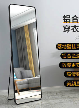 全身镜家用宿舍壁挂落地镜卧室少女简约穿衣镜服装店大镜子试衣镜
