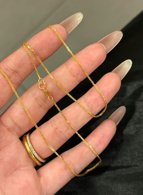 卡纯诗金店同款沙金仿真金十字架吊坠女款轻奢高级感项链送女友