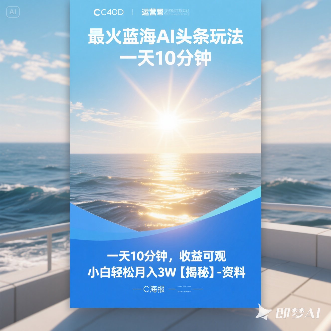 最火蓝海AI头条玩法10分钟日赚小白月入3W资料课程教程课件