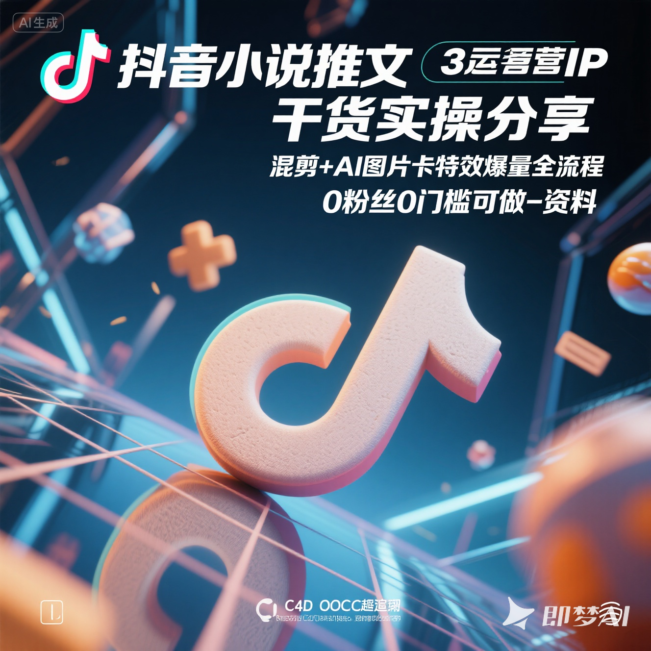 抖音小说推文干货实操分享混剪AI图片卡特效爆量全流程0门槛