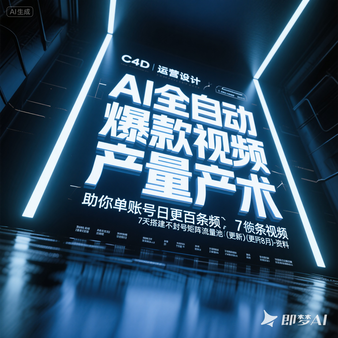 红书AI全自动爆款视频量产术单账号日更百条7天建矩阵材料