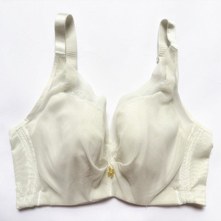 品牌蕾丝纯棉内里超薄软钢圈文胸罩聚拢调整收副乳女内衣339