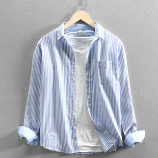通勤潮流牛津纺商务衬衣上班装 男纯棉休闲宽松时尚 衬衫 24条纹长袖