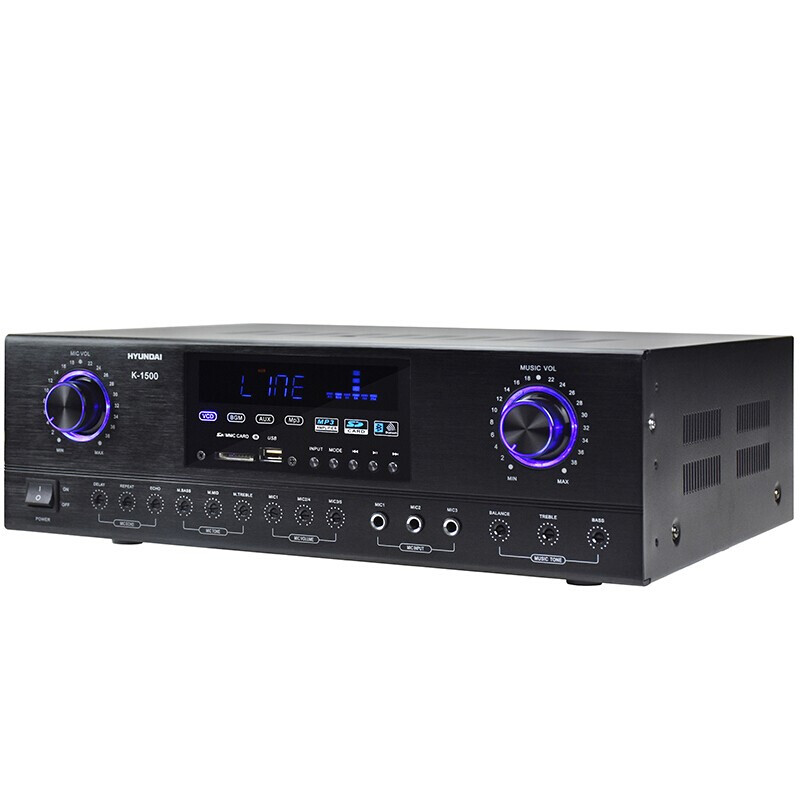 现代K1500定阻蓝牙功放机额定150W家庭KTV会议室展厅教室音响功放