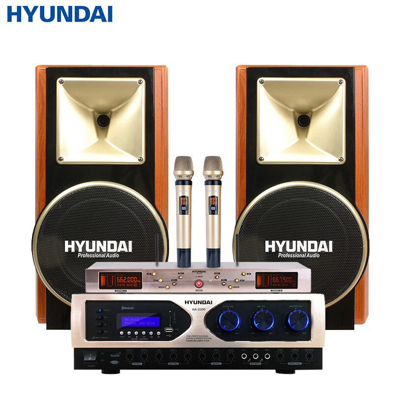 现代OK500家庭影院KTV音响套装 会议室商铺餐厅教室功放机话筒