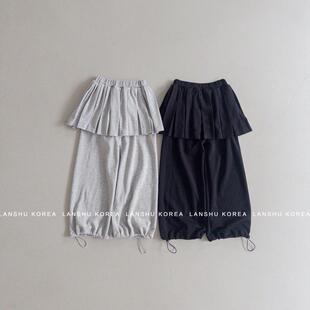 【Oahu】26春款女童基础纯色好穿搭随性收口裙裤