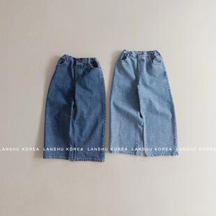 【Oahu】26春款中大童时尚宽松休闲基础牛仔裤