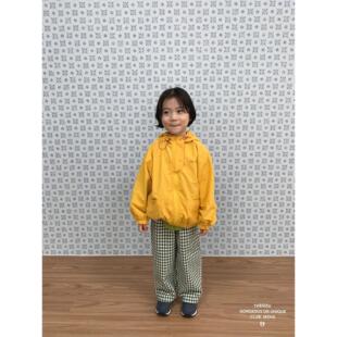 哦哦乐韩国童装现货GOU26春季男女童休闲百搭复古格子长裤子纯棉