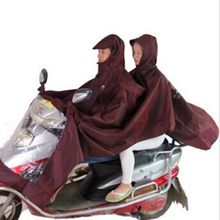 暴龙040双人雨披加大加厚防暴雨电动车摩托车男女款 双头雨衣反光