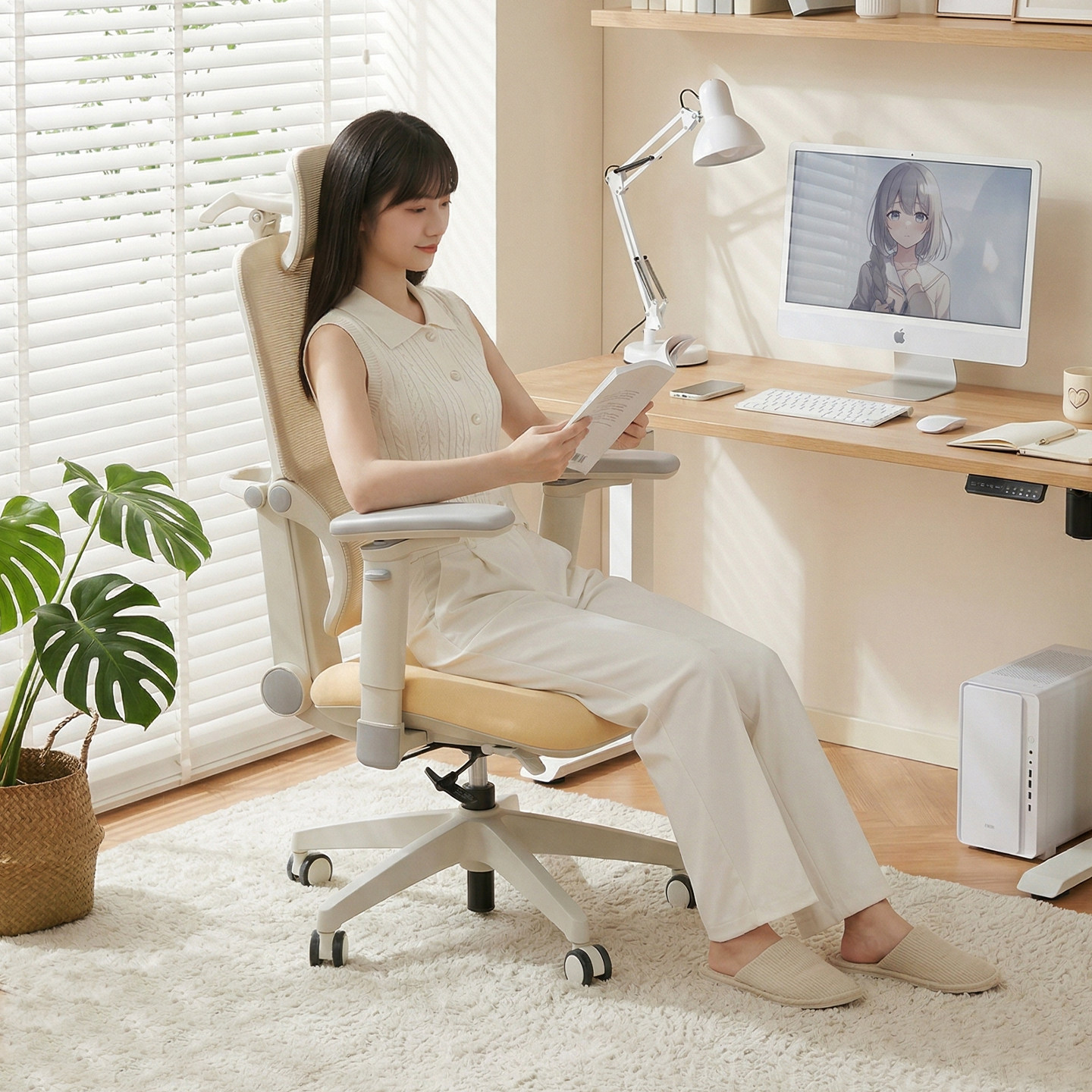 八九间O6电脑椅办公学习人体工学追背书桌座椅女舒适久坐电竞椅子