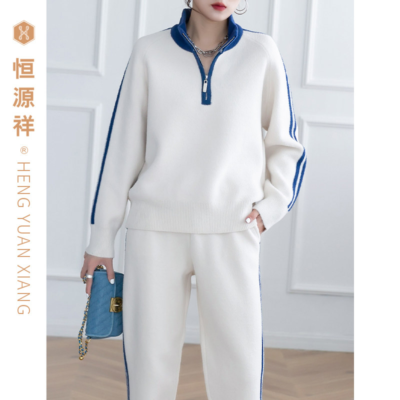 恒源祥2025年春秋装新款运动套装女韩版时尚休闲卫衣卫裤两件套潮