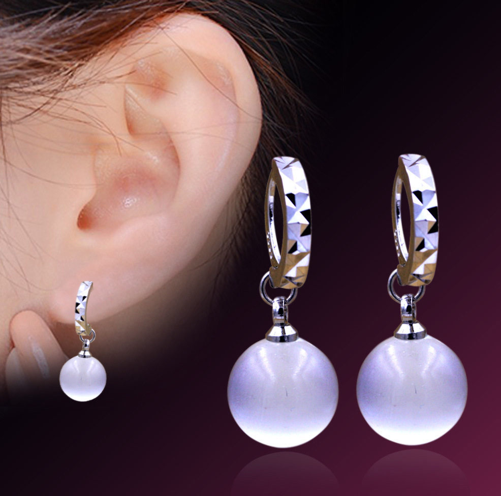 Natural quartz 925 Silver Earrings Opal Backing Earrings the republic of korea Simplicity fashion temperament Jewelryin the Accessories/Fashion Jewelry, Earring , Earring  category - from Buy2taobao.com to provide professional Taobao agent buy service