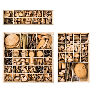 瑞吉欧华德福森林学校开放性材料l幼儿园自然科学区活动感官材料