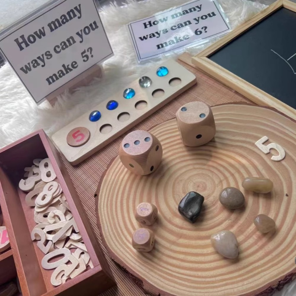 瑞吉欧数字10数学启蒙loose parts开放性材料游戏蒙氏华德福教具