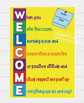 培训机构幼儿园国际环创布置英语