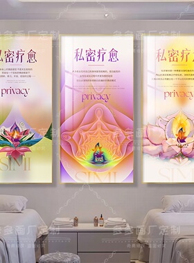 私密疗愈装饰画医美美容医院私密艺术挂画养生馆产后修复墙面壁画