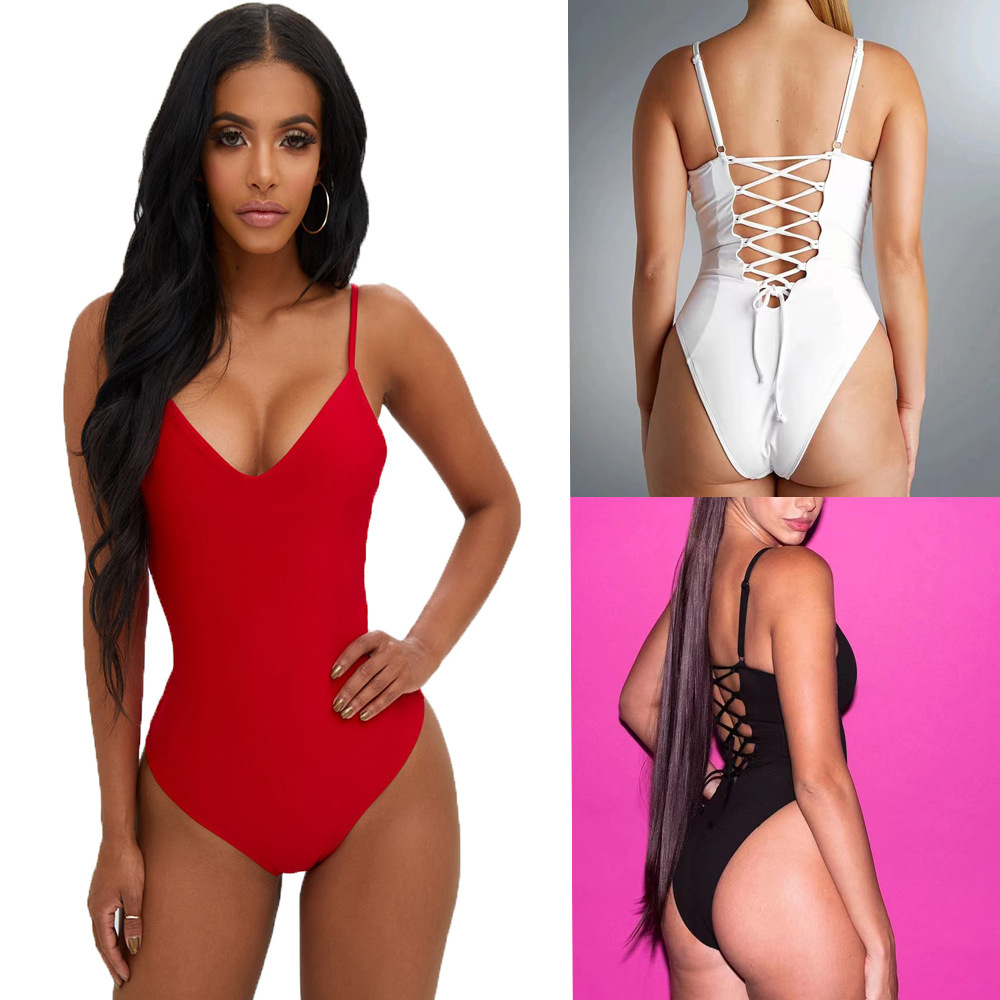 Vest Women Strap Backless Tether Plus Size Sexy Solid Color