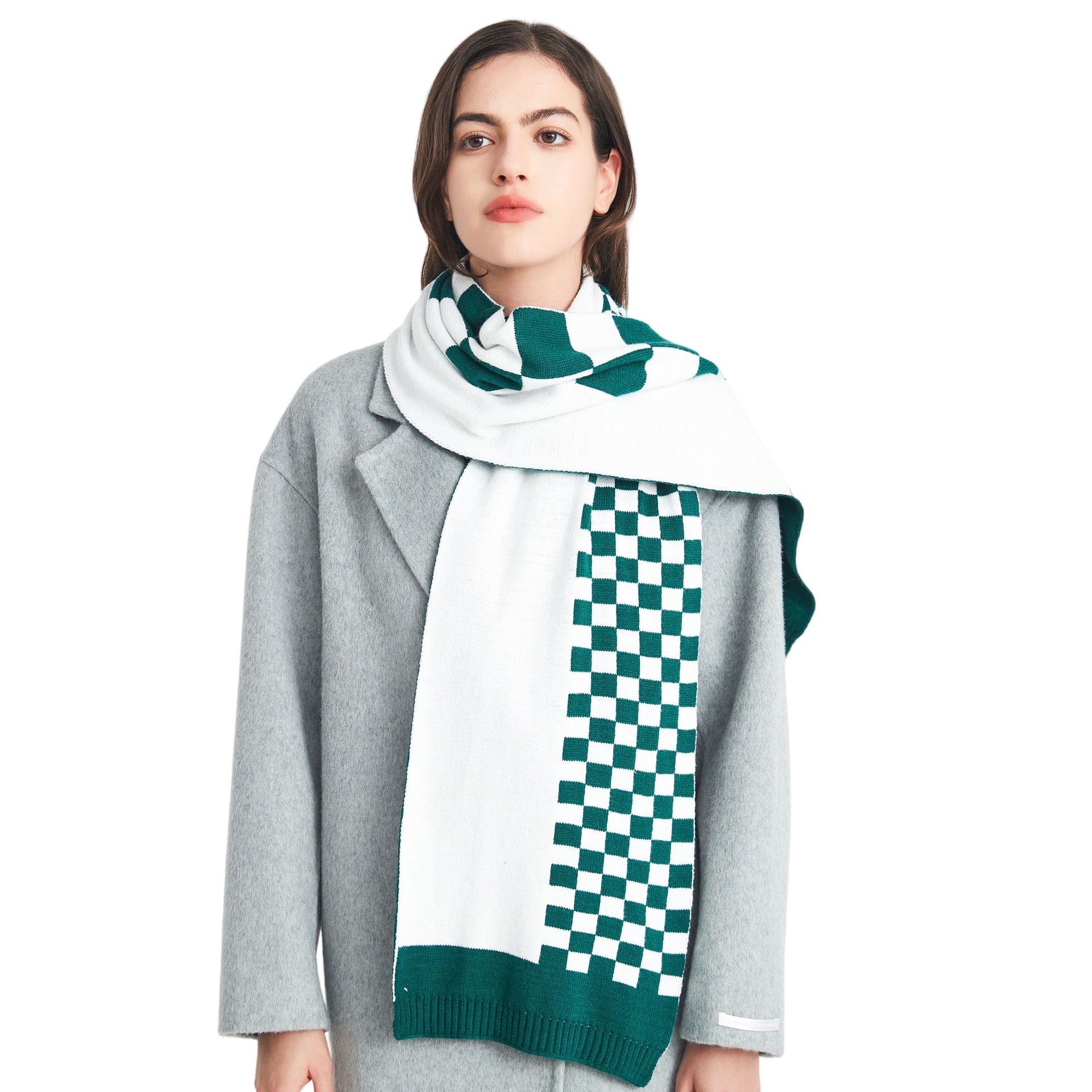 2025 Scarf Korean Style Men And Women Student Couple Plaid