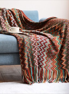 Bohemian Ethnic Tourism Shawl Blanket Knitted Blanket Office