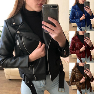 leather short top women locomotive 2021 jacket