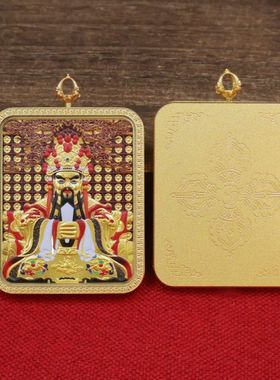 五台山新款五爷有求必应吊坠唐卡佛牌挂件项链招财藏式唐卡吊坠