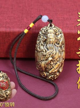 黄铜关羽手把件人物男士随身盘玩物件黄铜铜工艺品关公手把件