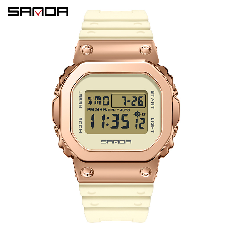 三达三达时尚潮流电子单国产腕表