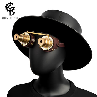 2025新男女歌手蒸汽朋克Steampunk工业复古护目镜cosplay拍照道具