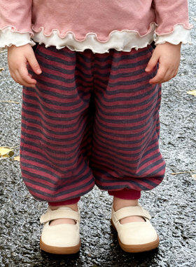 儿童条纹加绒卫裤秋冬新款百搭加厚保暖松紧腰宽松休闲裤Z470