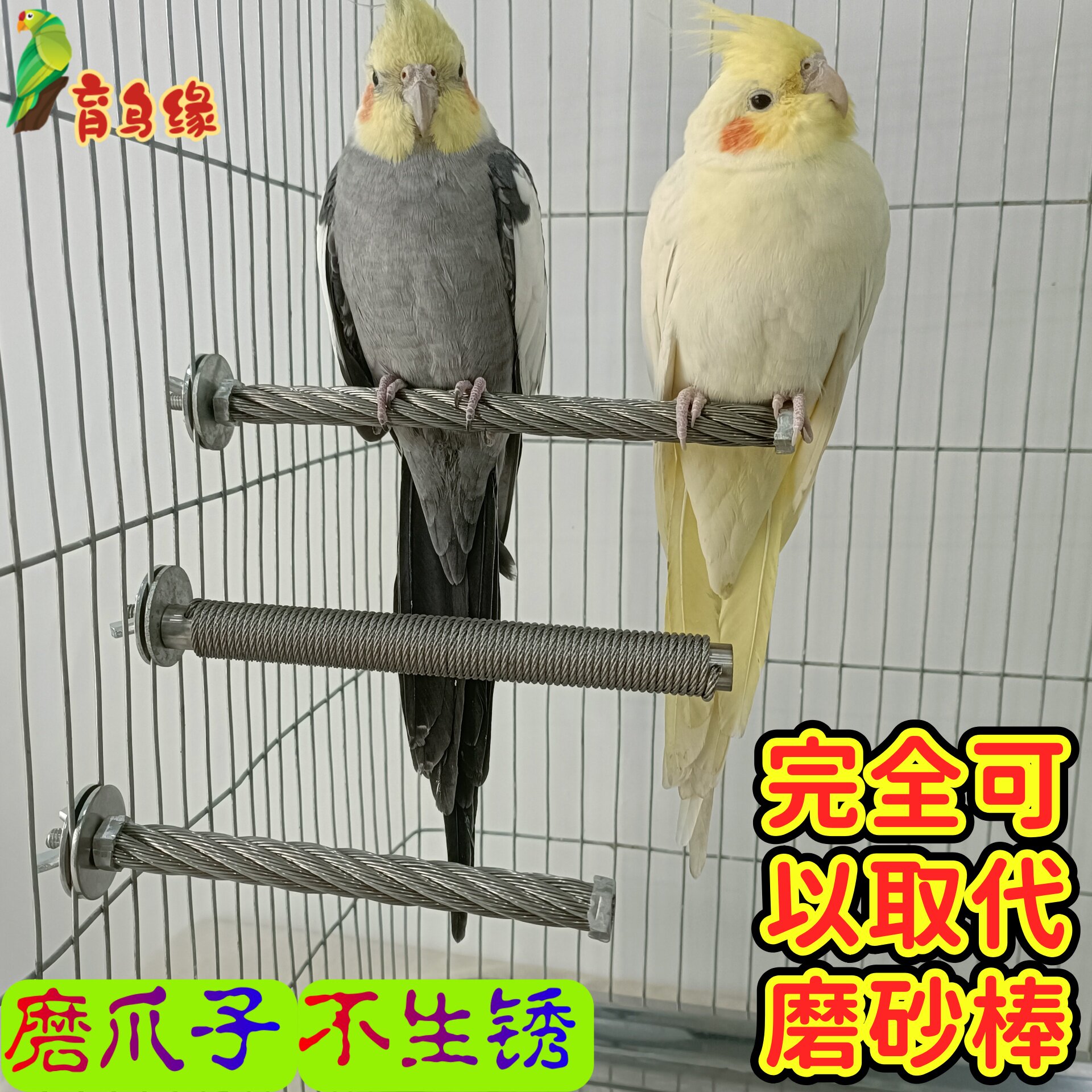 大中小鹦鹉鸟类不锈钢魔爪站杆图片