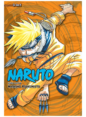 预售 英文原版 Naruto (3-In-1 Edition), Vol. 2: Includes Vols. 4, 5 & 6 火影忍者（三合一版），第2卷：包含第4、5、6卷