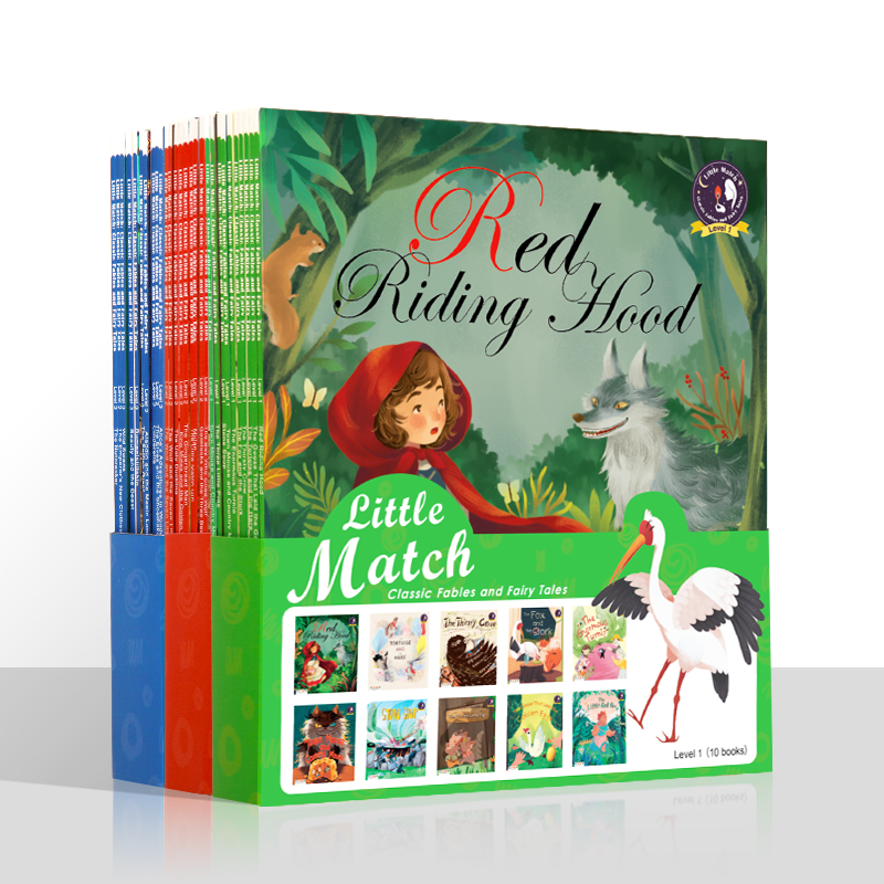 现货 英文童书  小火柴经典童话寓言故事合辑1-3  Little Match:Classic Fables and Fairy Tales Collection 1+2+3  [GSTS]