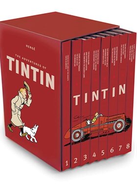 预售 英文原版 丁丁历险记 套装 Tintin Collection The Adventures of Tintin 精装 收藏版 丁丁 1-8全套 8本套装