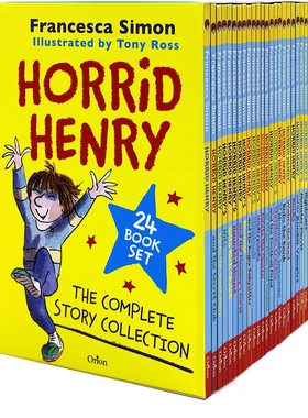 现货 英文原版 Horrid Henry 24Books Set 淘气包亨利 24册盒装 儿童课外兴趣阅读 初级章节桥梁小说