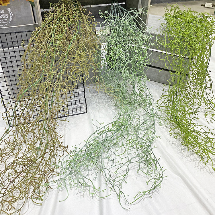 仿真垂挂蕨草凤尾蕨挂藤塑料蕨类植物墙面装饰造景绿植吊藤波斯