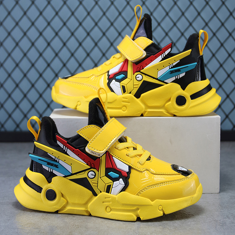 2025男童鞋炸街时尚潮鞋跑步鞋机甲风二棉登山鞋防滑耐磨潮酷